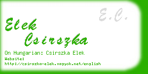 elek csirszka business card